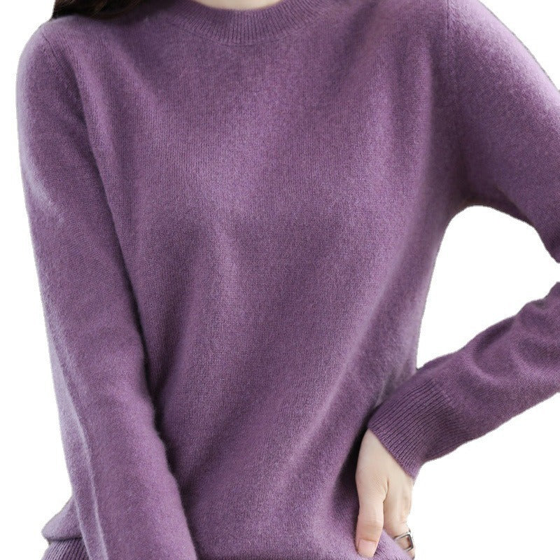 Women's Thin Round Neck Knit Top