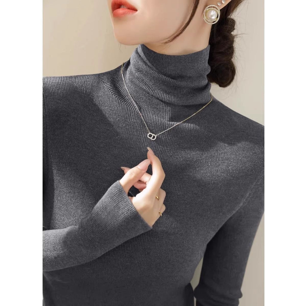 Women's Slim Turtleneck Knit Sweater