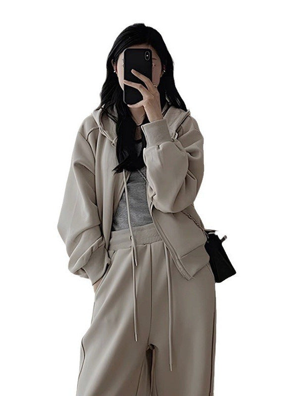 Women's Hoodie & Wide-Leg Pants Set
