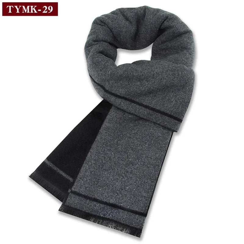 Men's Plaid Wool Winter Scarf