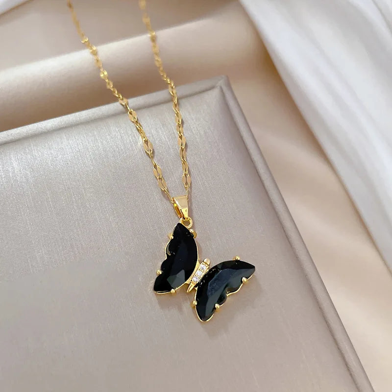 🦋 Butterfly Crystal Jewelry Set
