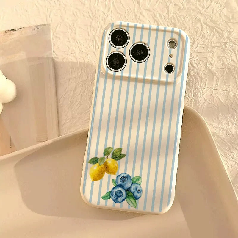 🍋 Blueberry Lemon Watercolor Phone Case