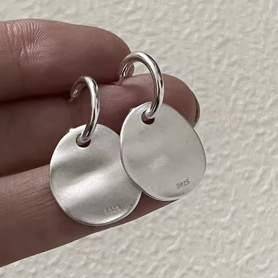 925 Silver Heart Hoop Earrings