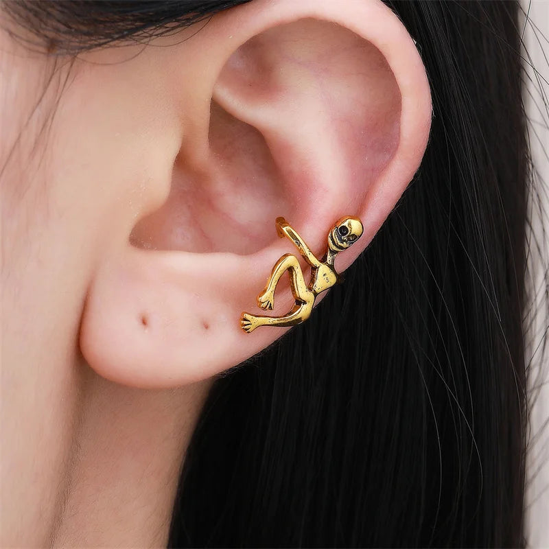 Skull & Ghost Cartilage Ear Clip