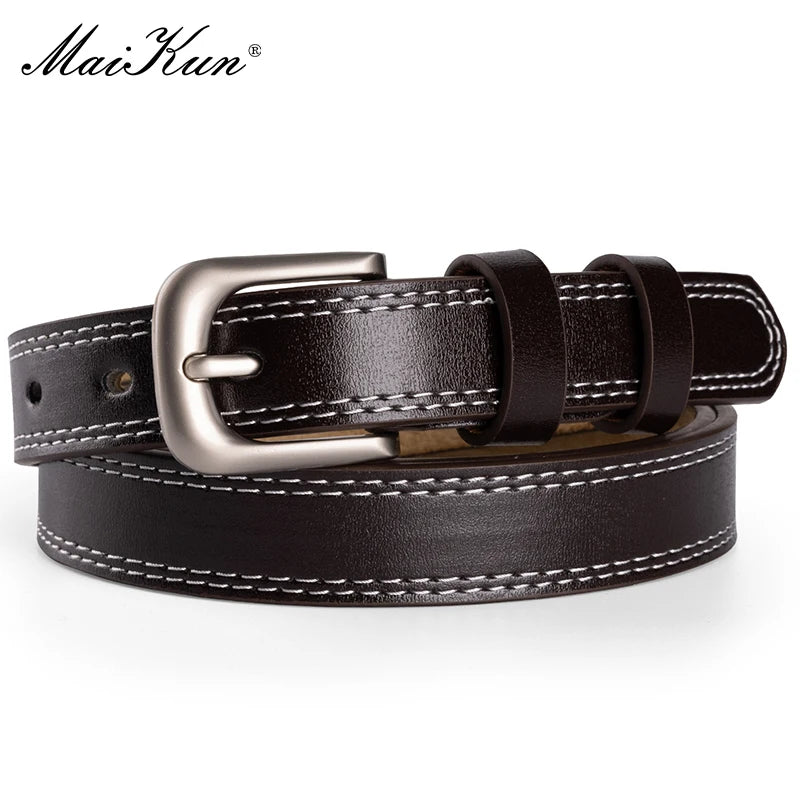 Women's Candy Color Leather Belt