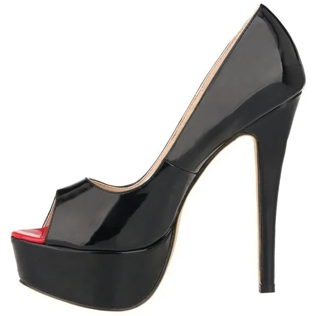 Women's 14cm Platform Peep-Toe Stiletto Heels