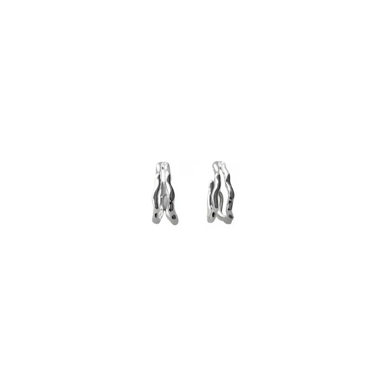925 Silver Heart Hoop Earrings