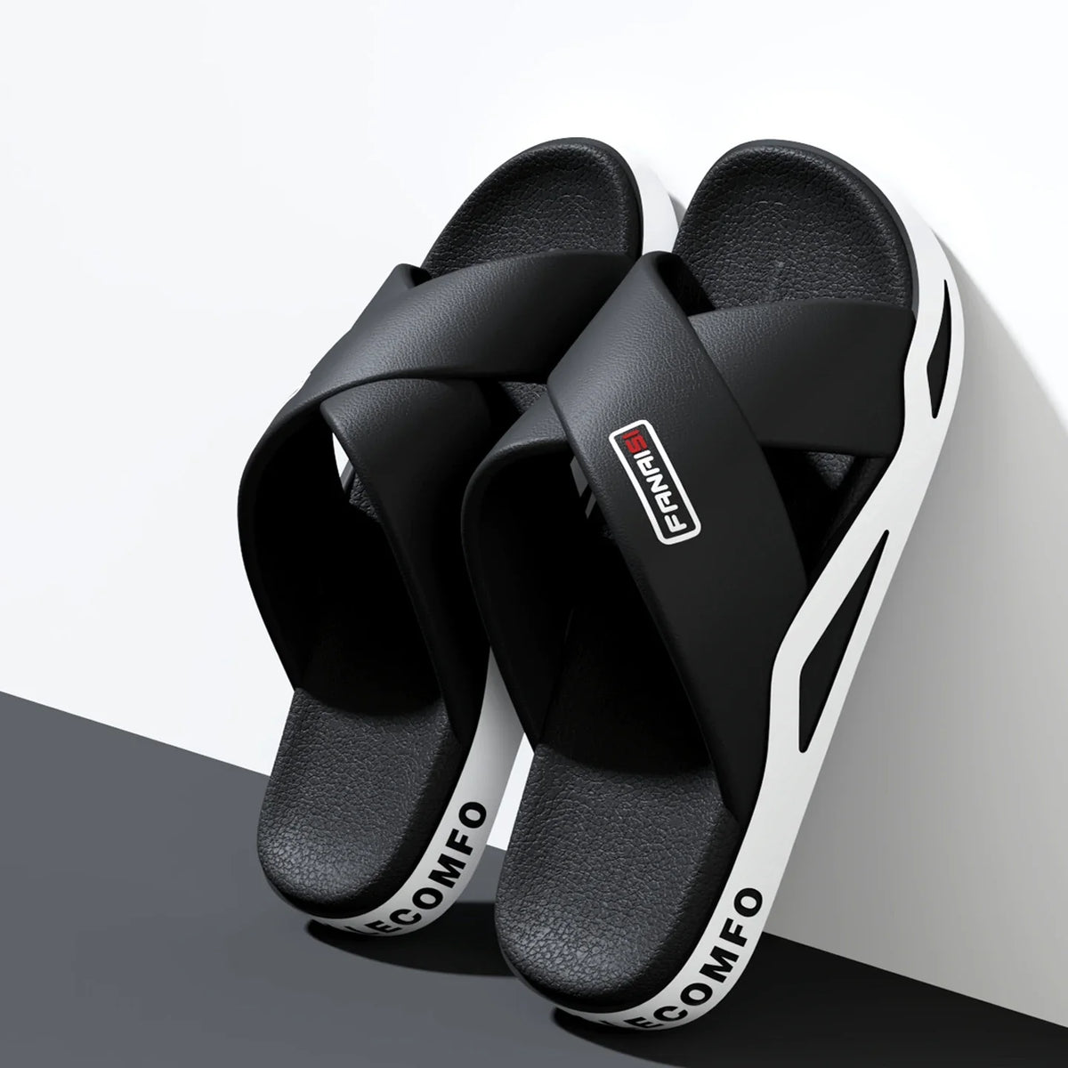 Men's Cross-Strap Beach Slides