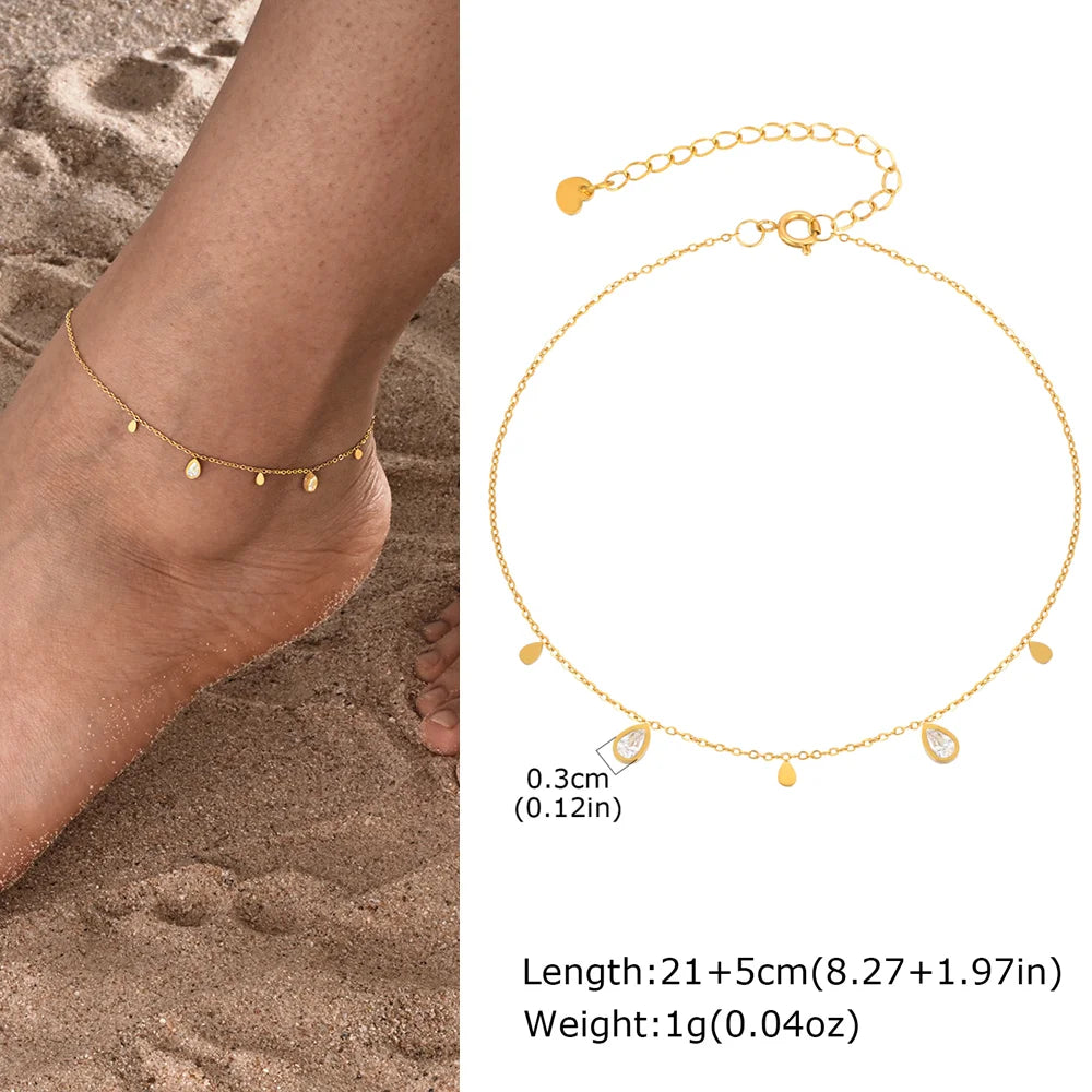 ❤️ Gold Heart Anklet Bracelet