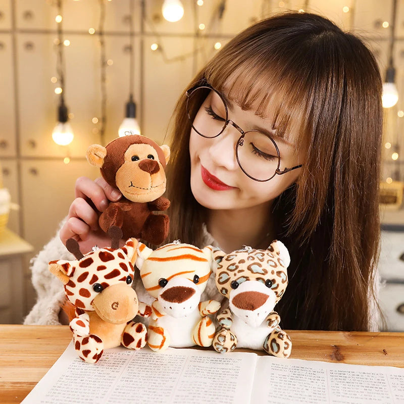 Mini Safari Animal Plush Keychain