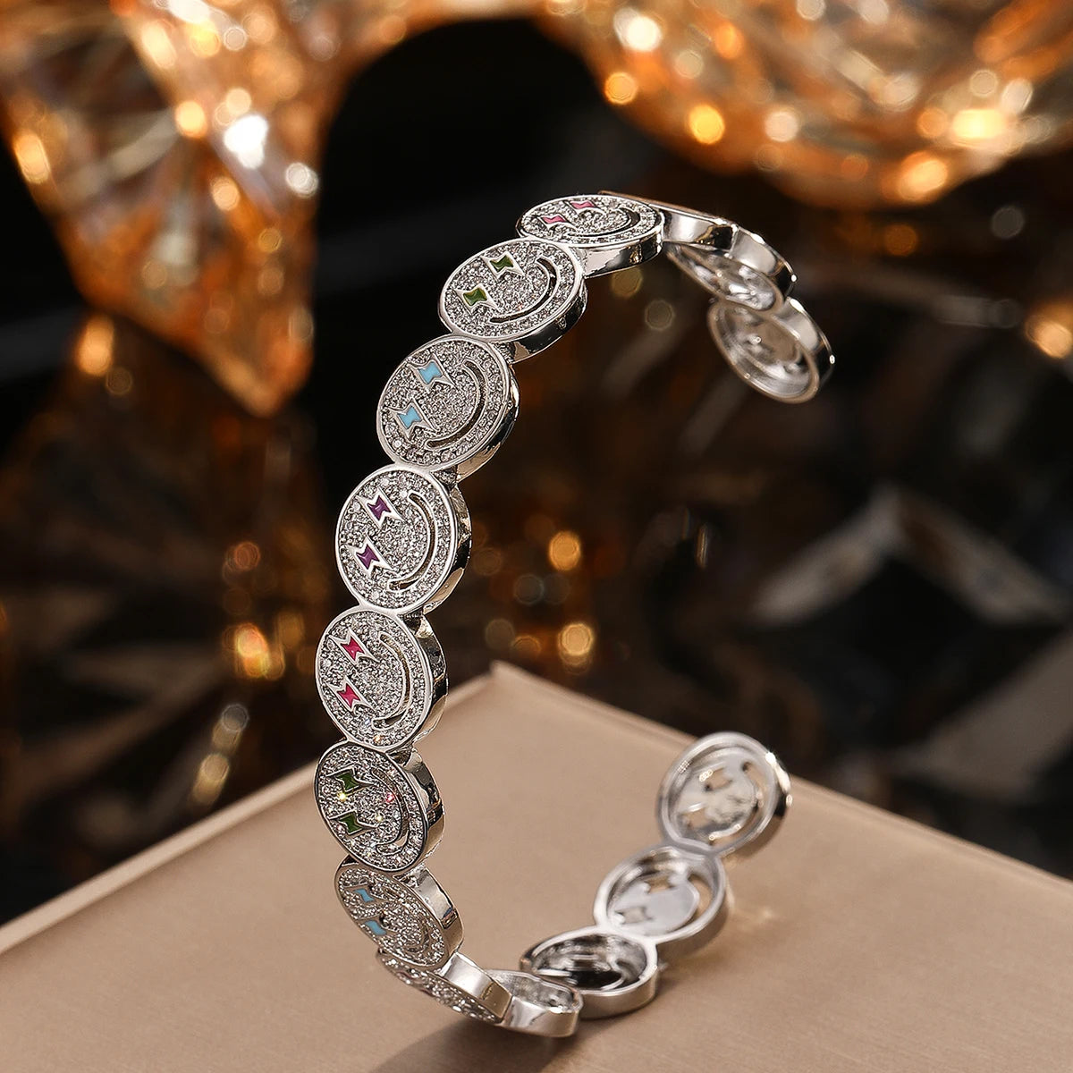 ⚡ Lightning Smiley Zircon Bracelet