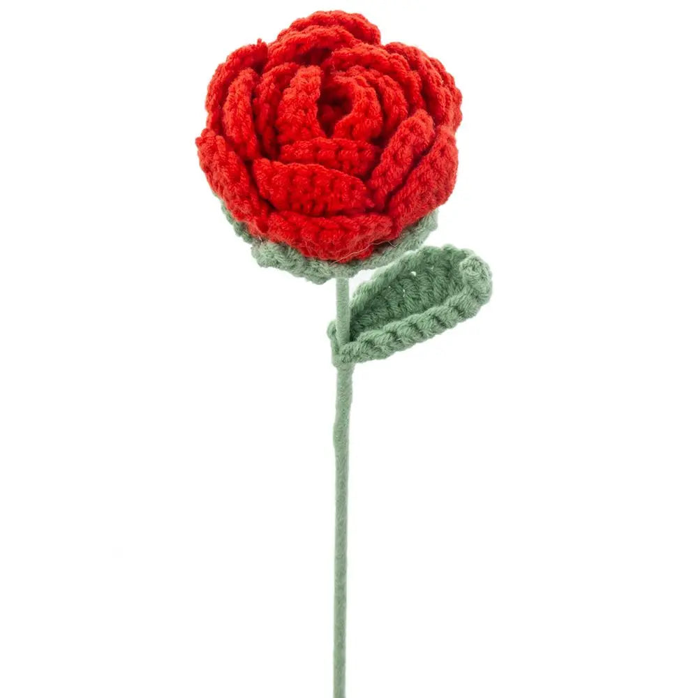 Handmade Crochet Yarn Rose