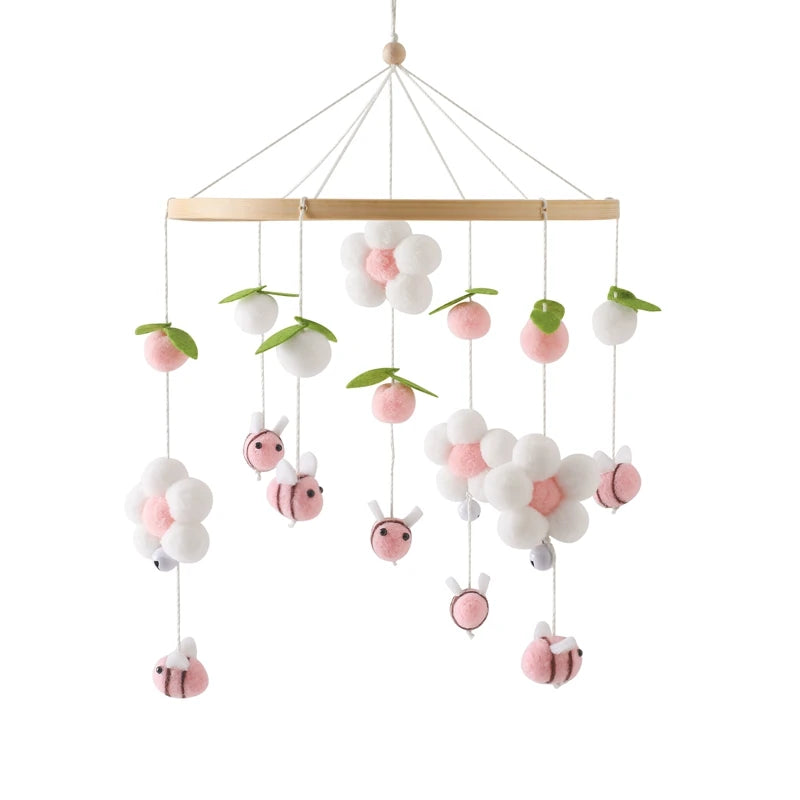 ⭐ Wooden Crochet Stars Baby Crib Mobile