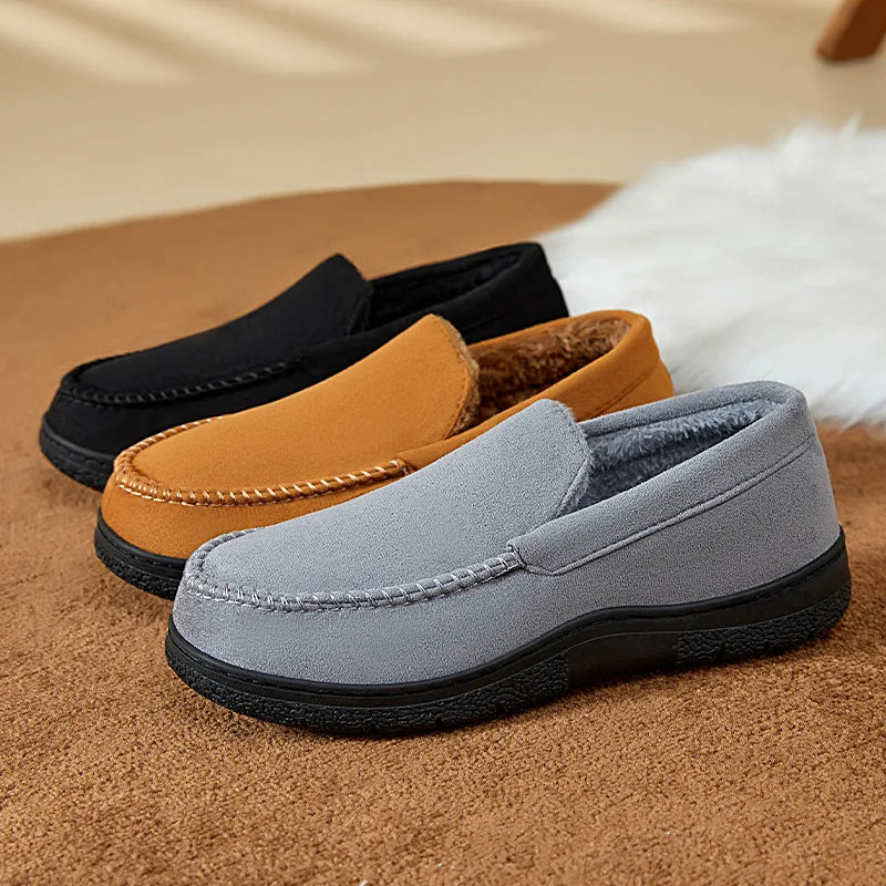 Men's Warm Plush Slip-On Shoes