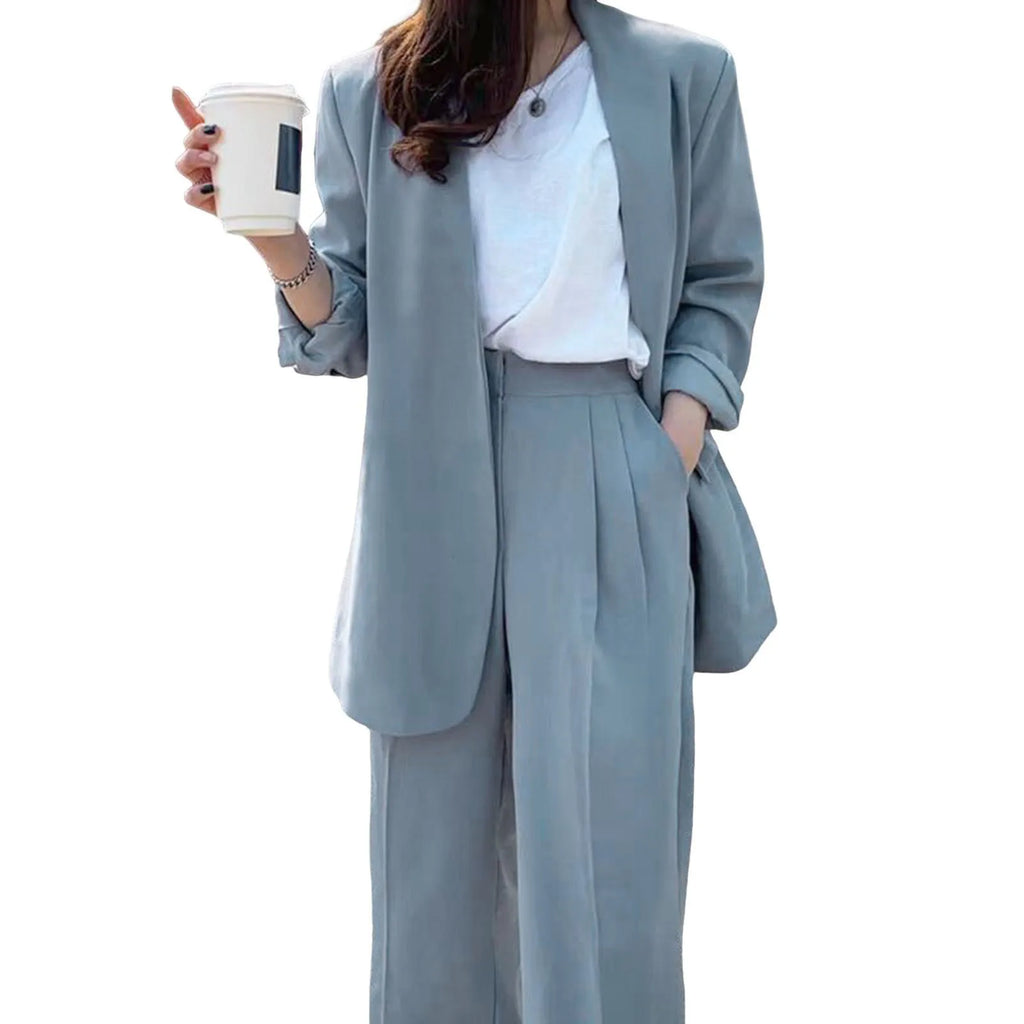 Women's Business Suit – Jacket & Wide-Leg Pants