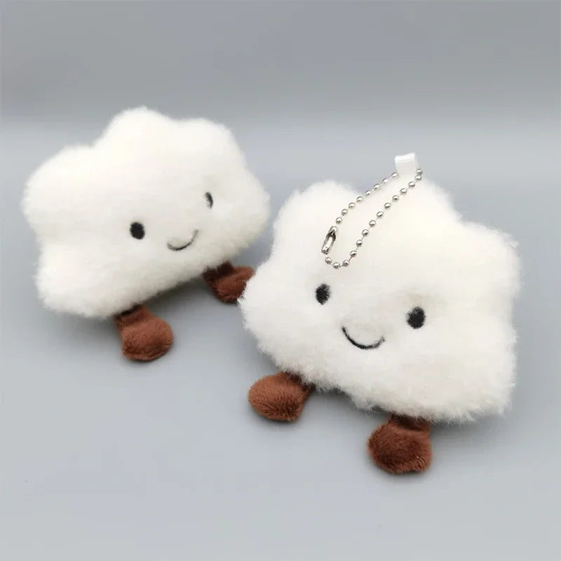 Plush Smile Cloud Keychain