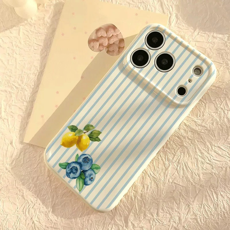 🍋 Blueberry Lemon Watercolor Phone Case