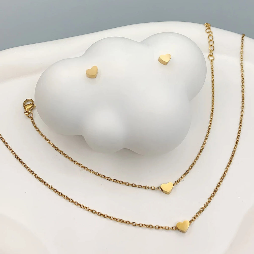 ❤️ Love Jewelry Set Necklace Bracelet Earrings