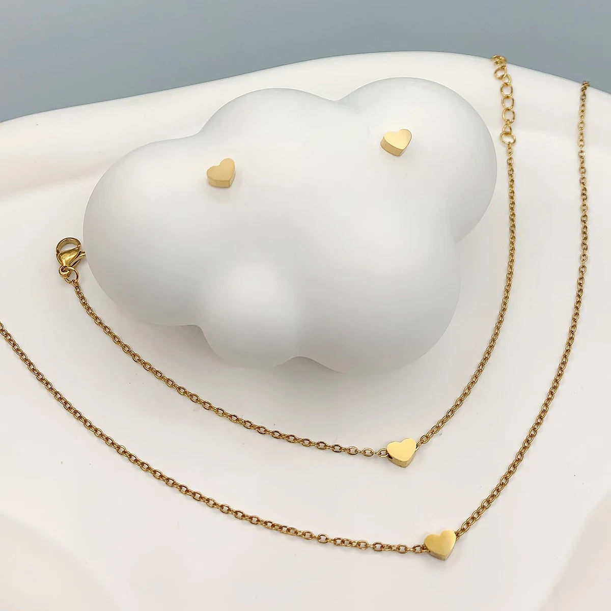 ❤️ Love Jewelry Set Necklace Bracelet Earrings