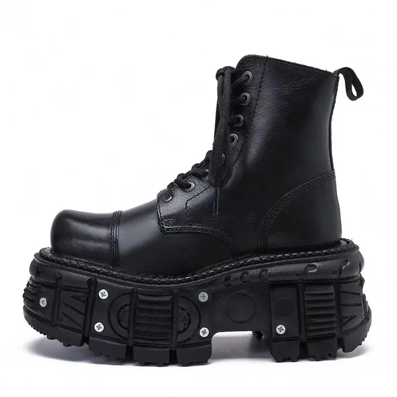 Men's Thick-Sole High-Top Boots