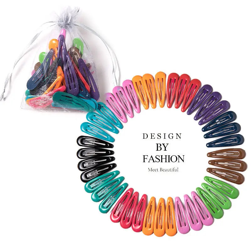 Girls Candy Color Hair Clips Set