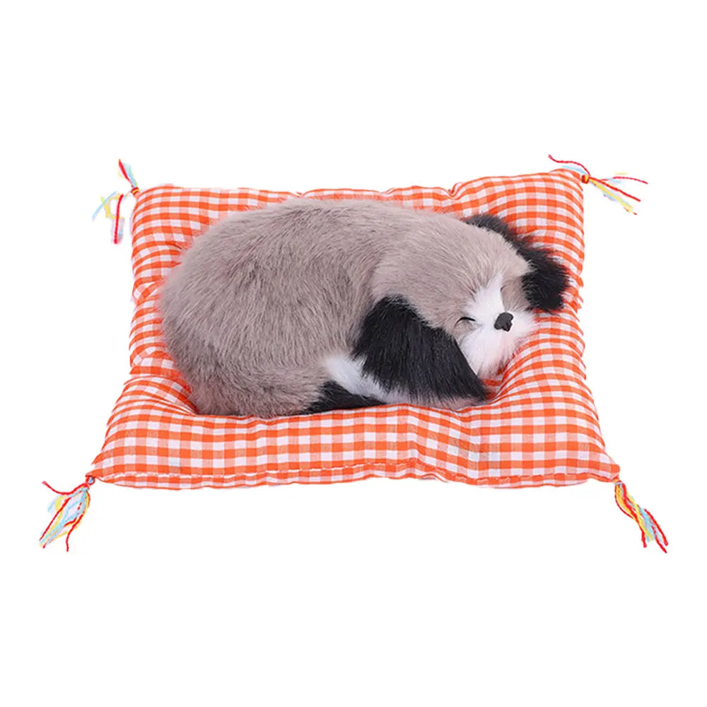 Sleeping Cat & Dog Plush with Sound