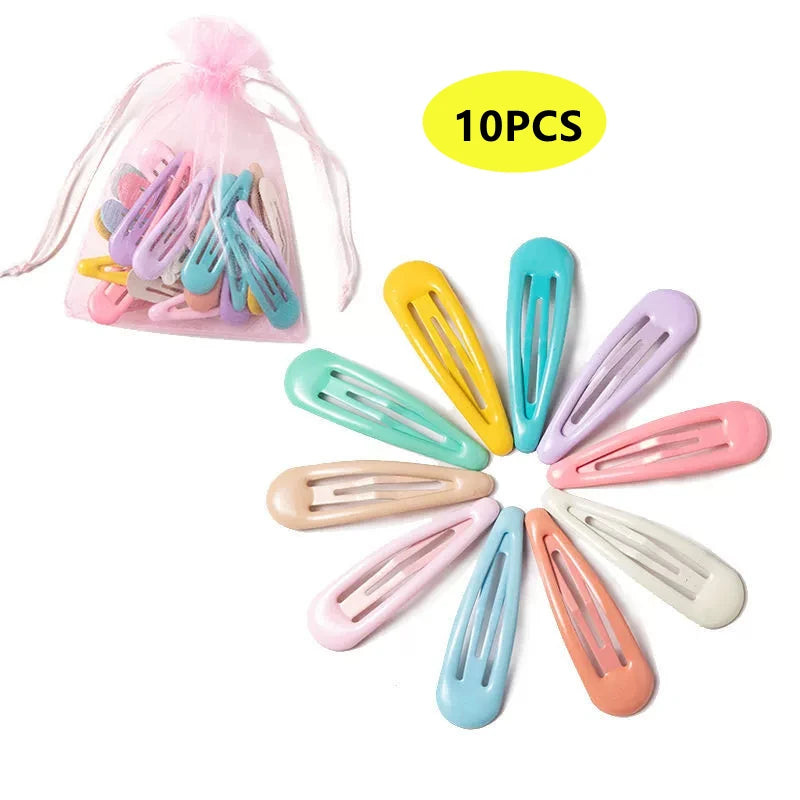Girls Candy Color Hair Clips Set