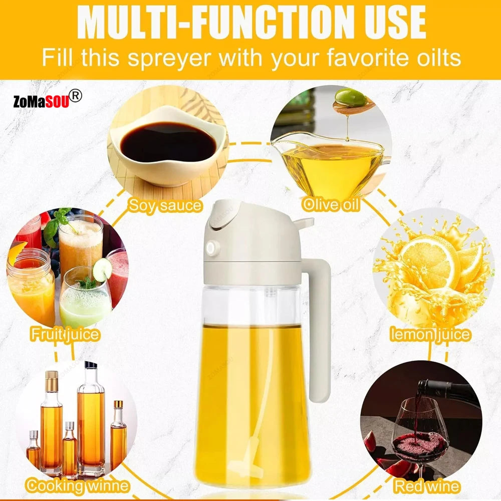 2-in-1 Oil Sprayer & Pourer Bottle