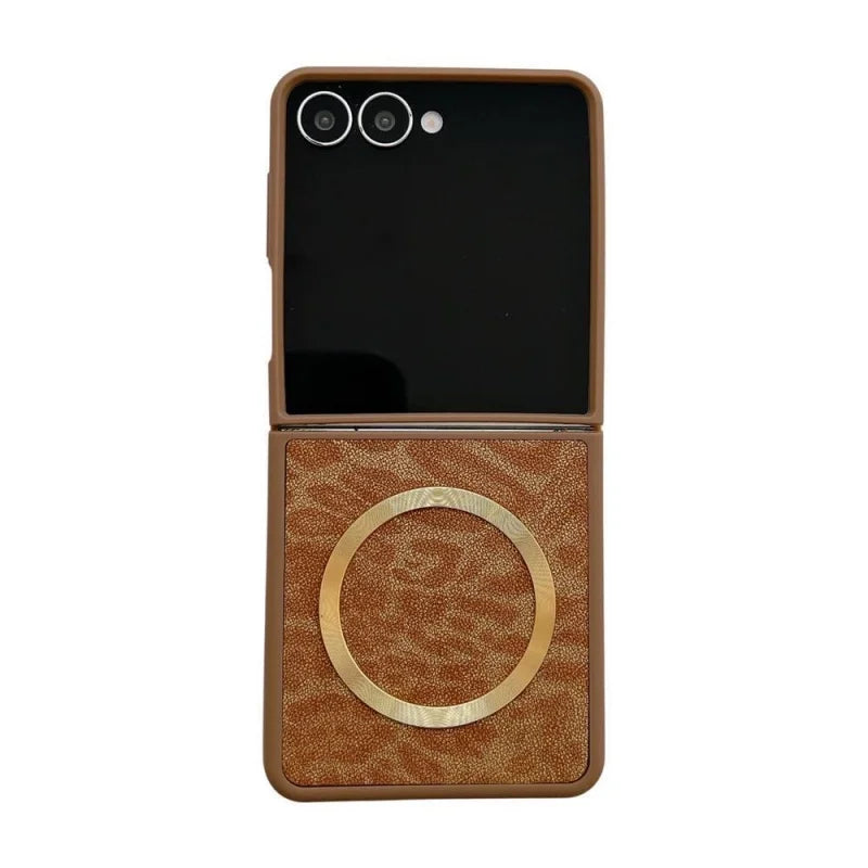 🐆 Leopard Leather Magsafe Flip Case