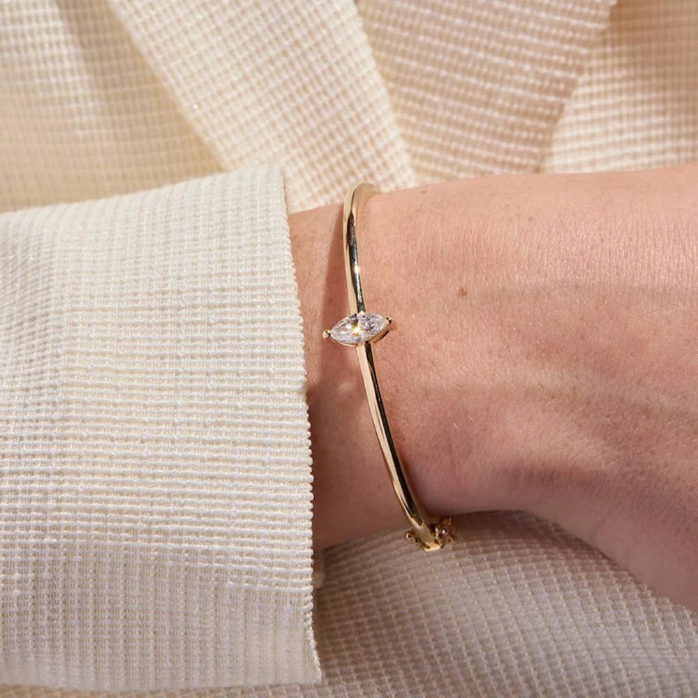 💍 Open Cuff CZ Stackable Bracelet