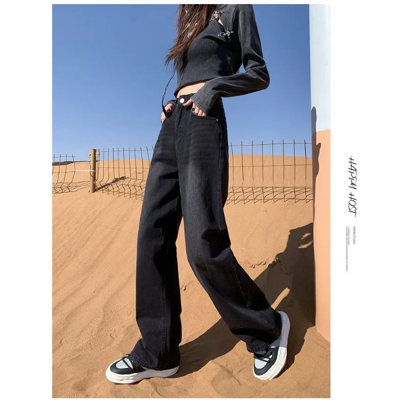 Petite High Waist Wide-Leg Jeans