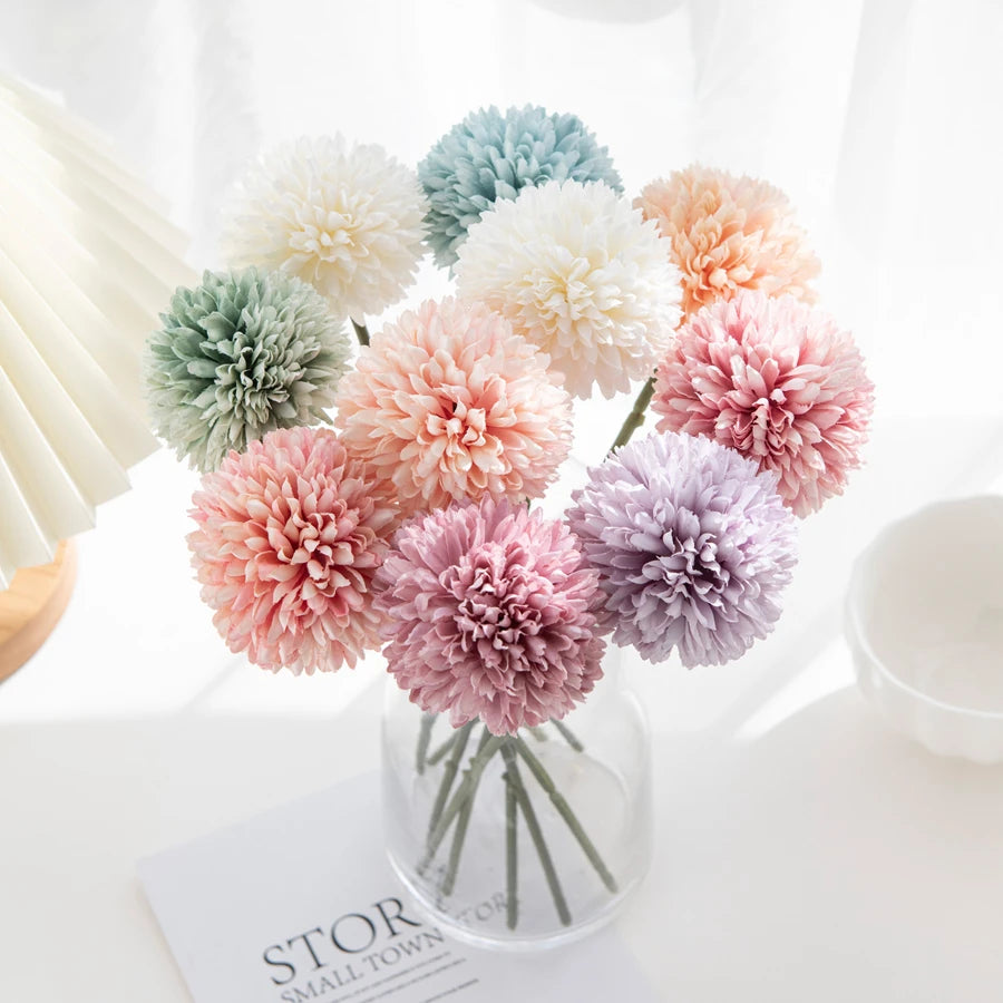 Silk Hydrangea Pompons