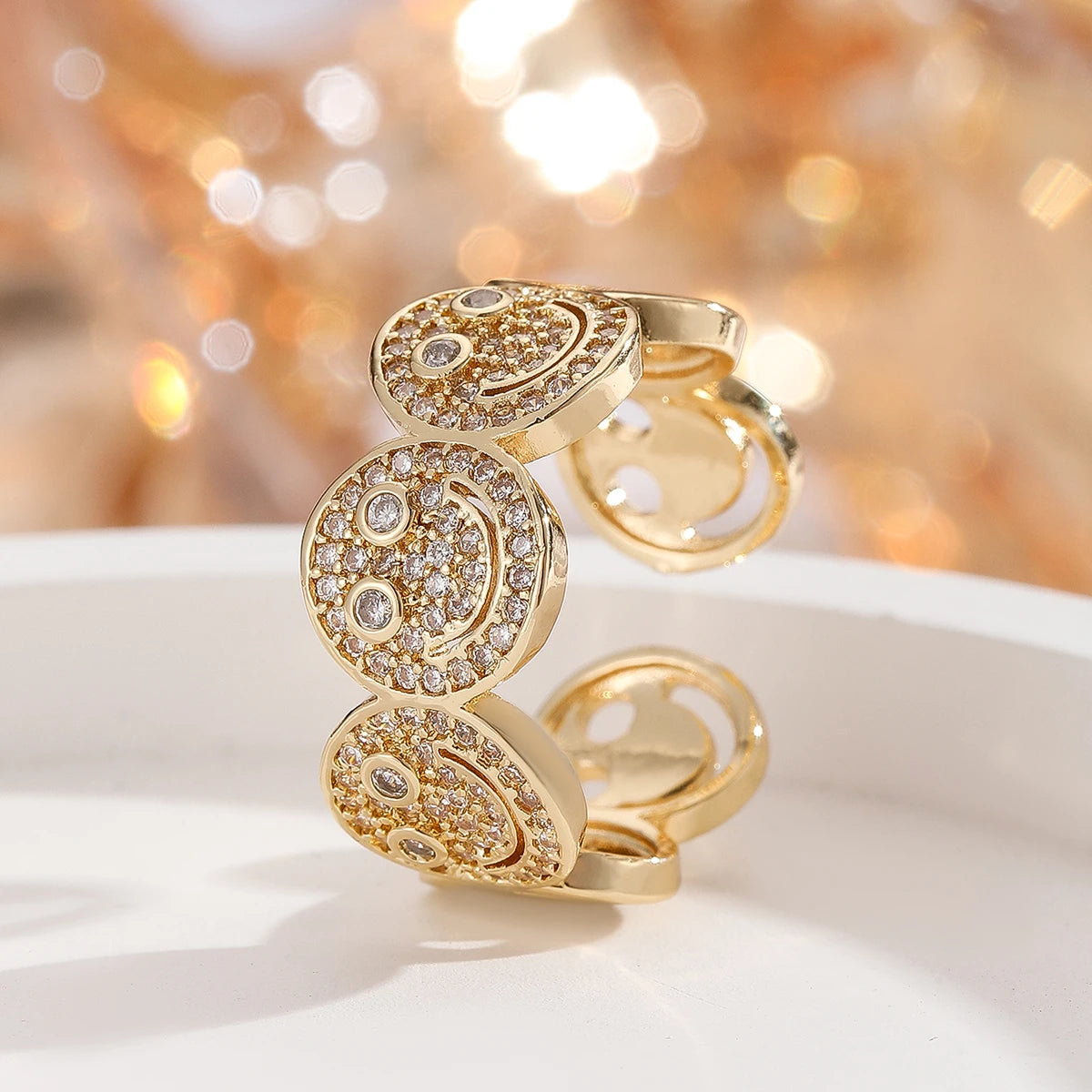 😊 Smile Zircon Cuff Bracelet