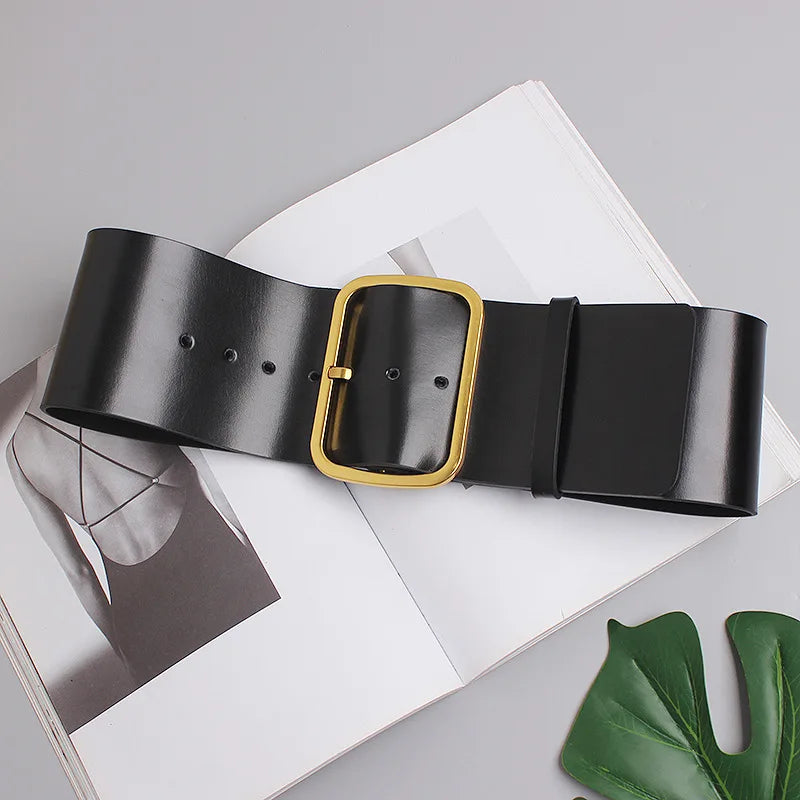 Women's Wide Leather Corset Belt