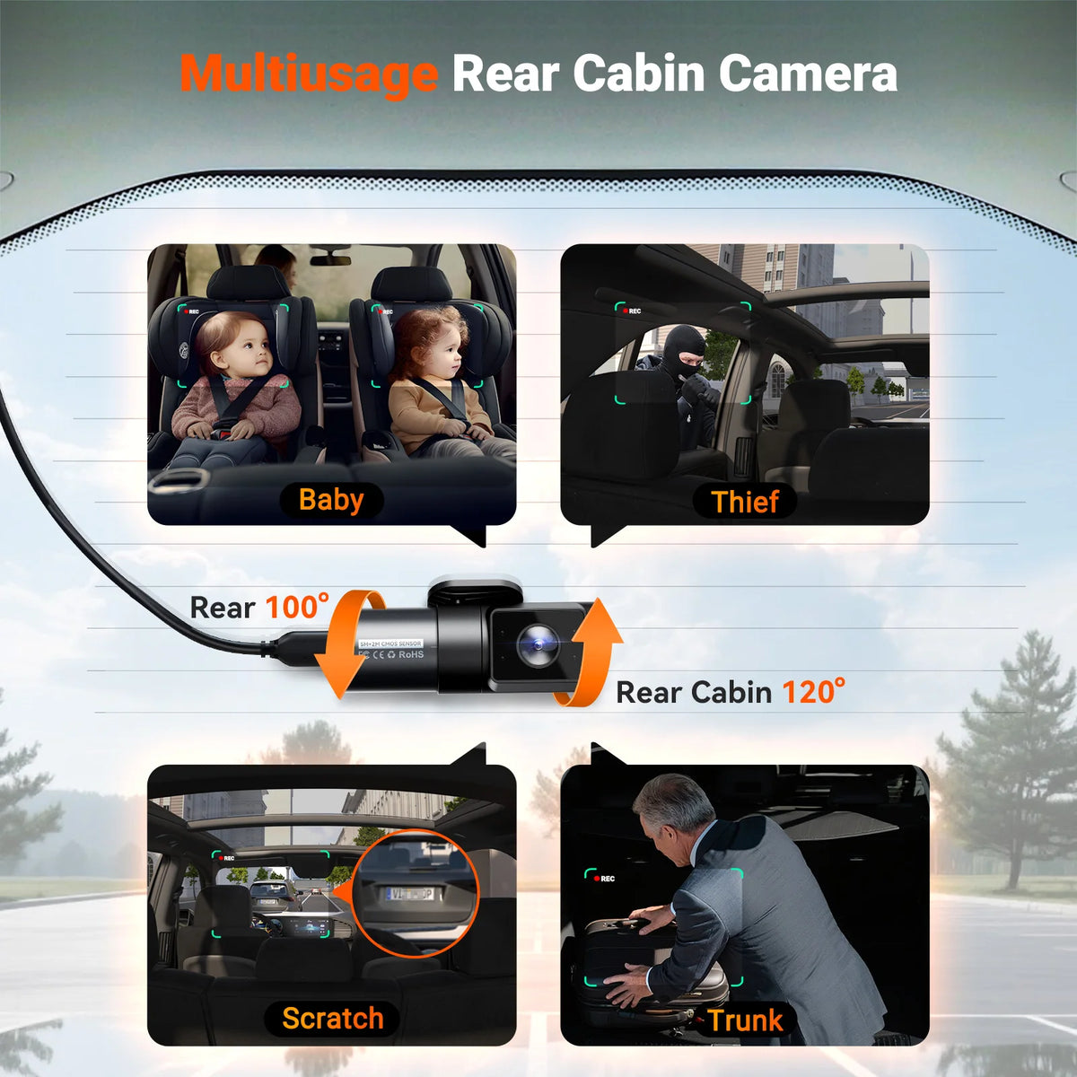 🔄 Vantrue 4-Channel Dash Cam