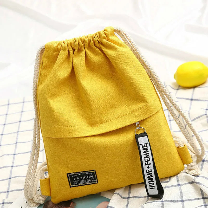 Canvas Drawstring Backpack