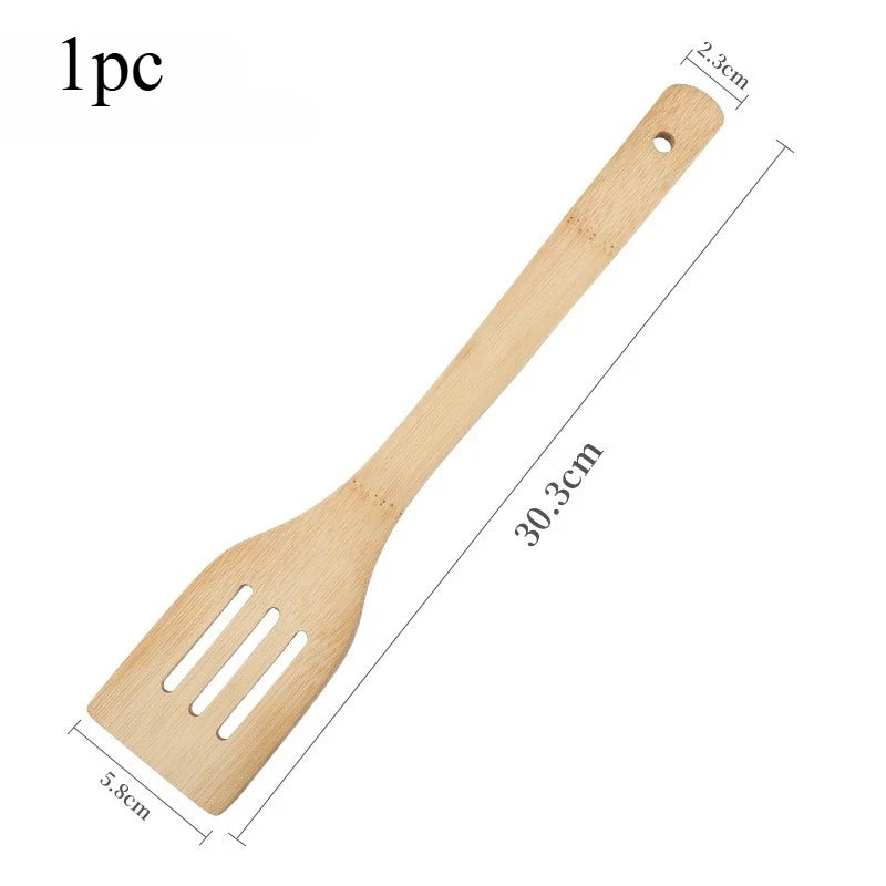 Bamboo Spatula Set – 3 Pcs
