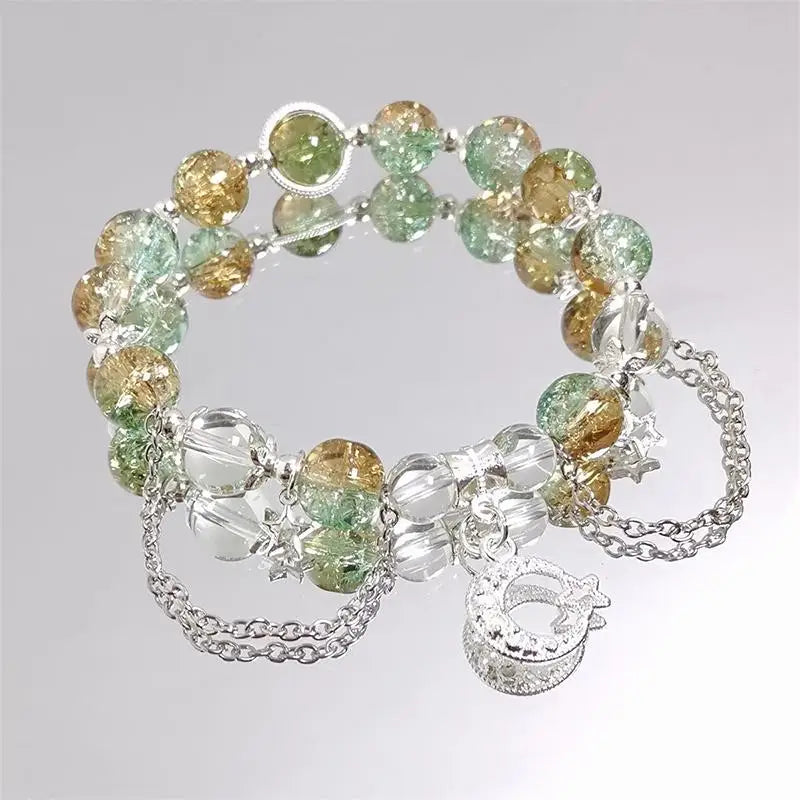 Lucky Bead Butterfly Charm Bracelet