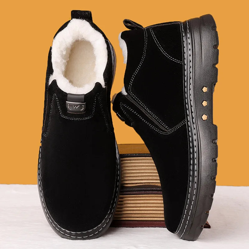 Men's Fleece-Lined Cotton Snow Boots