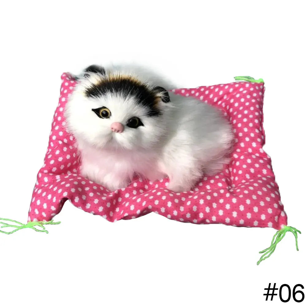 Sleeping Cat & Dog Plush with Sound