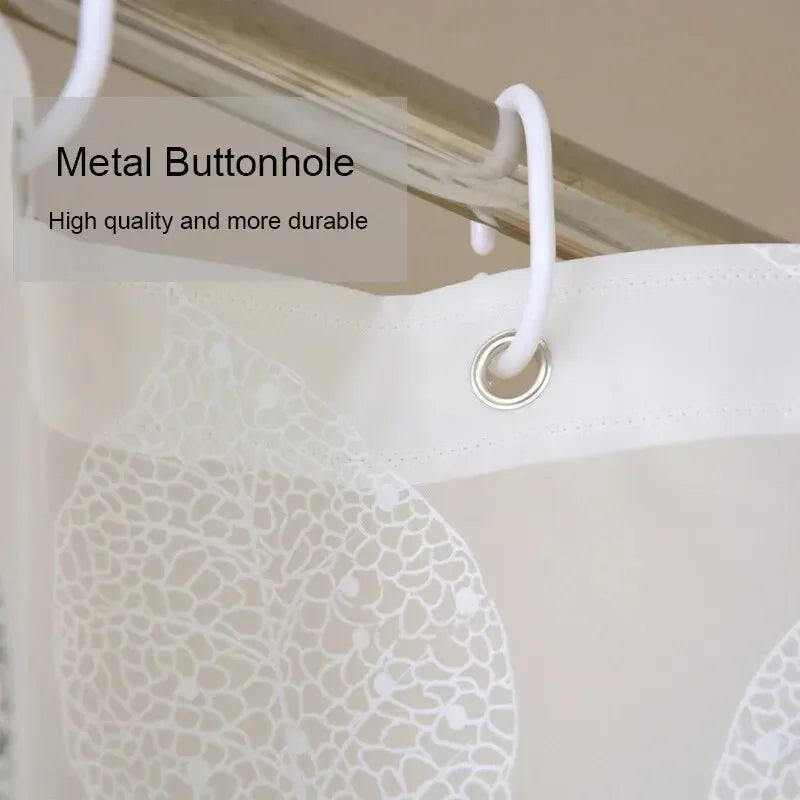 PEVA Waterproof Leaf Shower Curtain