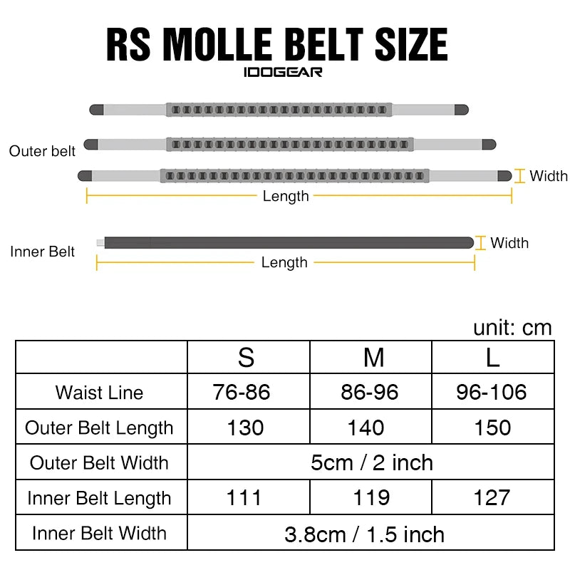 2-Inch Tactical MOLLE Duty Belt