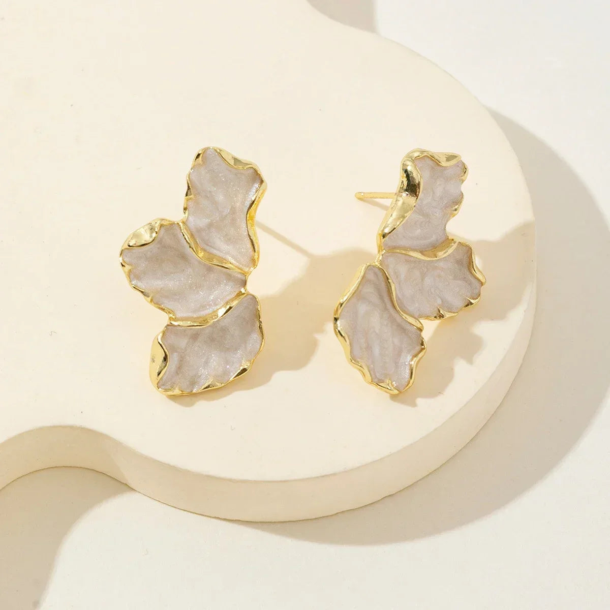 French Petal Stud Earrings