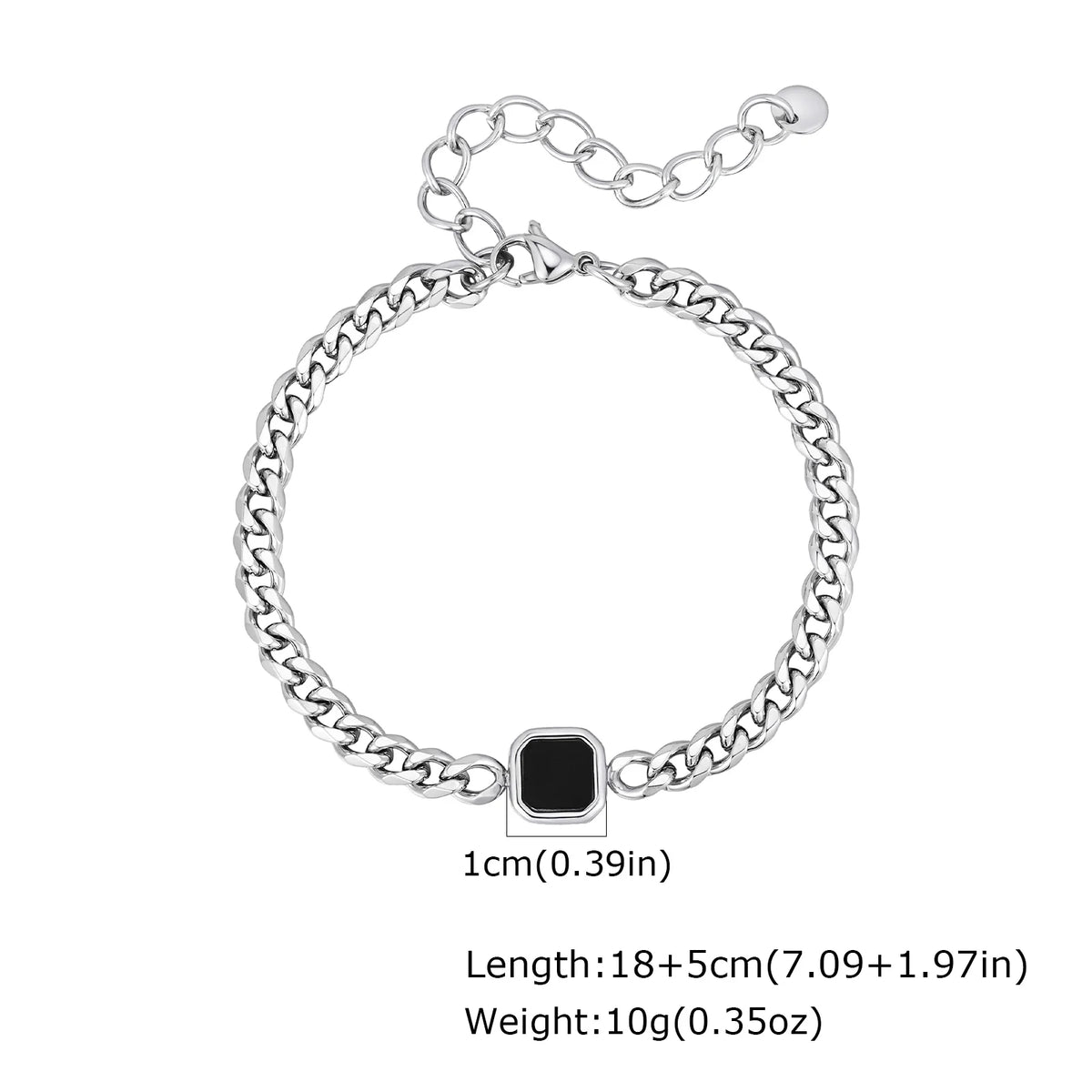 Men's Silver Stainless Steel Chain Bracelet