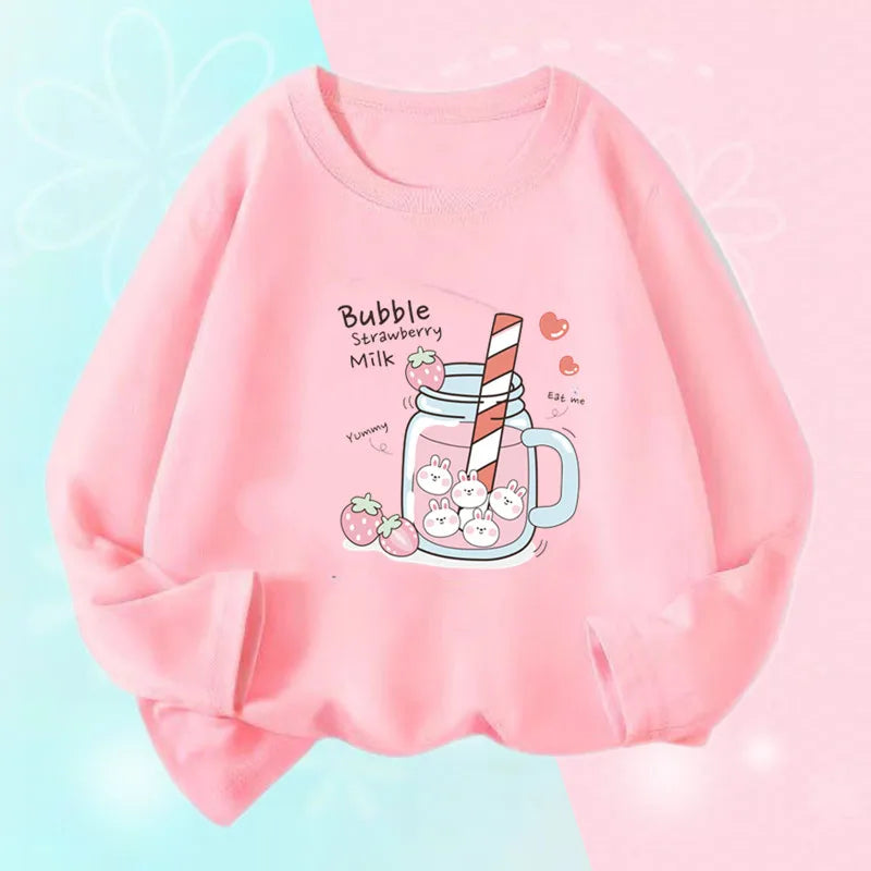 Kids Bow Print Long Sleeve T-Shirt