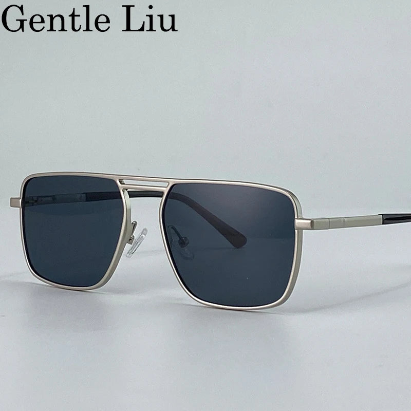 Men's Oversized Double Bridge Sunglasses