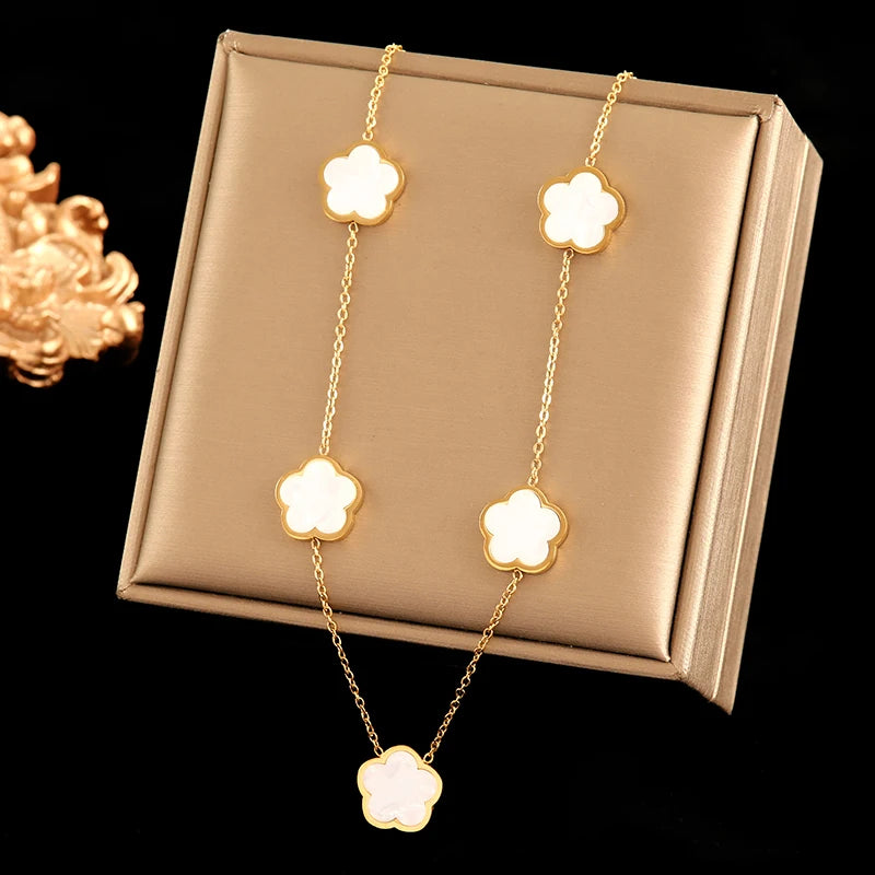 🌸 EILIECK Flower Clover Jewelry Set