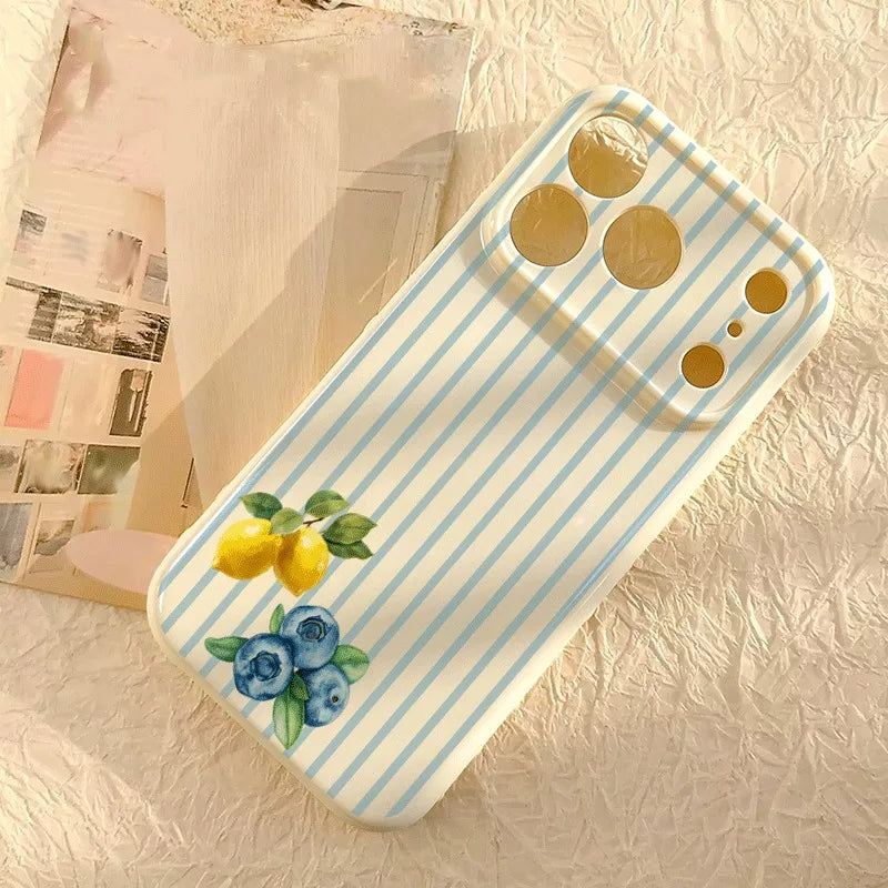 🍋 Blueberry Lemon Watercolor Phone Case