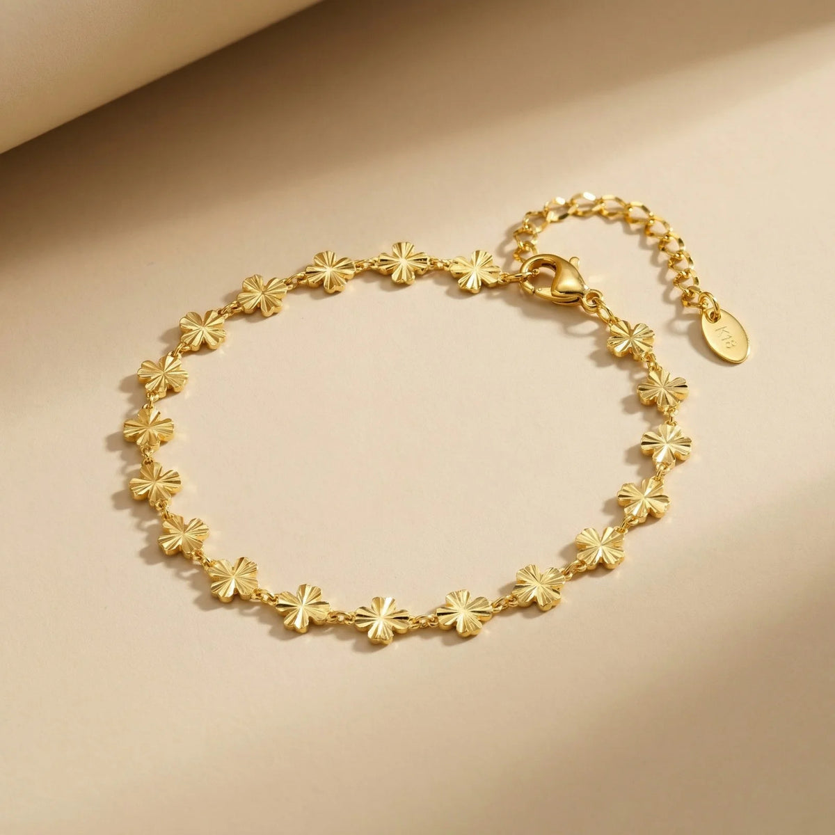 18K Gold Plated Clover Anklet