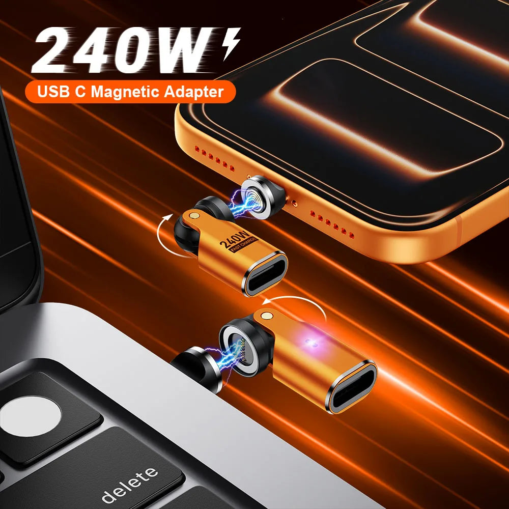 🧲 AUFU 540° Magnetic OTG USB-C Adapter